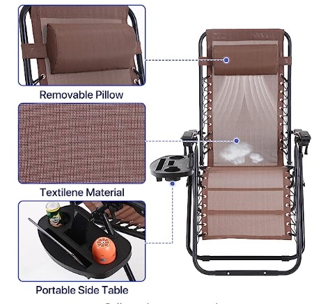 Brown Outdoor Lounge Chair